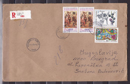 Bulgaria 1992 Belgrade Yugoslavia Serbia Registered Cover - Covers & Documents