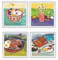 Ireland 2022 Irish Breakfasts , Food, Gastronomy, Bread , Omelette , Oats , Juice , Coffee 4V Stamps MNH (**) - Storia Postale