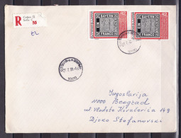 Bulgaria 1990 Belgrade Yugoslavia Serbia Registered Cover - Storia Postale