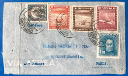 Chili, Divers Sur Enveloppe De Santiago 5.10.1935 Pour Paris - (B3464) - Chili