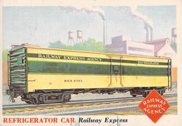 Trading Card - Chromo - Refrigerator Car - Railway Express - 9.5x7cm - Other & Unclassified
