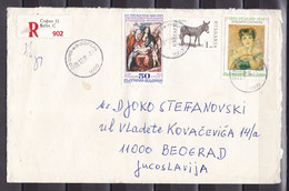 Bulgaria 1991 Belgrade Yugoslavia Serbia Registered Cover - Brieven En Documenten