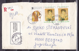 Bulgaria 1991 Belgrade Yugoslavia Serbia Registered Cover - Storia Postale