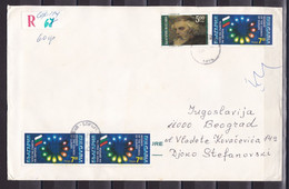 Bulgaria 199? Belgrade Yugoslavia Serbia Registered Cover - Covers & Documents