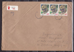 Bulgaria 199? Belgrade Yugoslavia Serbia Registered Cover - Lettres & Documents