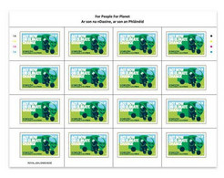 Ireland 2022 For People For Planet , Earth E Bike, Sustainable Development, Climate Change Challenge MNH Sheet (**) - Unused Stamps