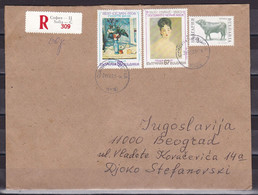 Bulgaria 199? Belgrade Yugoslavia Serbia Registered Cover - Covers & Documents