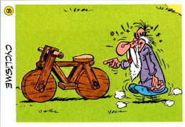 Image Pub La Vache Qui Rit Fromage Autocollant Goscinny-Uderzo 1991 Sport Cyclisme Cycling Vélo Bike N°8 Série Astérix - Objets Publicitaires