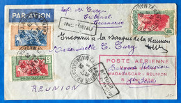 Madagascar, Divers Sur Enveloppe, Griffe Poste Aérienne VOL D'ETUDE Madagascar-Réunion 8.7.1938 - (B3580) - Airmail