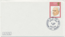 GB SPECIAL EVENT POSTMARK 70th ANNIVERSARY OF THE FIRST UNITED KINGDOM AERIAL POST 31 AUG 1981 BEDFORD - Airplanes