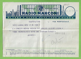 História Postal - Filatelia - Rádio Marconi - Telegrama - Telegram - Philately  - Angola - Portugal - Lettres & Documents