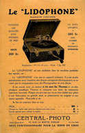 Le LIDOPHONE * Phono Phonographe Gramophone * Doc Ancien Illustré Publicitaire * Musique Appareil Lidophone - Music And Musicians