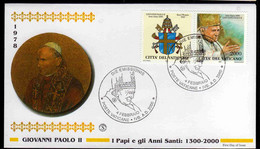 CITTÀ DEL VATICANO VATIKAN VATICAN CITY 2000 I PAPI E GLI ANNI SANTI PAPA GIOVANNI PAOLO II LIRE 2000 FDC FILAGRANO - Oblitérés