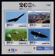07-KOLUMBIEN - 2022 – MNH- COLOMBIA-USA 200 YEARS DIPLOMATIC RELATIONS-CONDOR AND EAGLE - NATURAL PARKS - Colombia