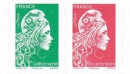 "Marianne L'Engagée, Paire Mixte Du Carnet Vert Et Rouge" 2018 - P1653 - Timbres Du Carnet 1525B - Other & Unclassified