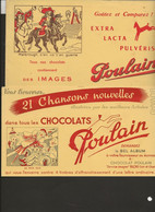 2  BUVARDS PUBLICITAIRES CHOCOLATS POULAIN - Chocolade En Cacao