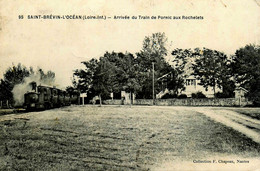 St Brévin L'océan * Arrivée Du Train De Pornic Aux Rochelets * Machine Locomotive Ligne Chemin De Fer - Saint-Brevin-l'Océan