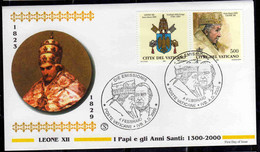 CITTÀ DEL VATICANO VATIKAN VATICAN CITY 2000 I PAPI E GLI ANNI SANTI PAPA LEONE XII LIRE 500 FDC FILAGRANO - Oblitérés