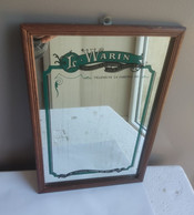 Miroir Publicitaire Warin  Verreries Pour La Pharmacie  VILLENEUVE LA GARENNE 1980  Maison Fondée En 1880 21 X 30 Cm Env - Mirrors