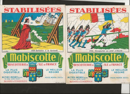 2 BUVARDS PUBLICITAIRES ILLUSTRES  MABISCOTTE - BISCOTTERIE DE L'ILE DE FRANCE -MITRY-MORY - Zwieback