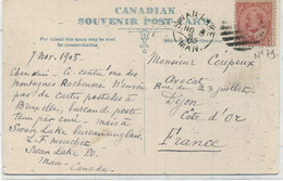 CANADA - (MANITOBA) N°79 / CARTE POSTALE Pour LA FRANCE -Obl -Cà D SWAN LAKE /MAN  -NO-8-05 - Storia Postale