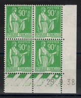 Coin Daté - YV 367 N** Type Paix Du 29.9.38 , Un Point - 1930-1939