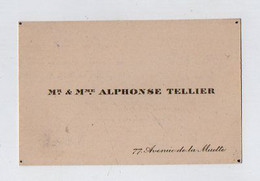 VP19.715 - PARIS 1928 - CDV - Mr & Mme Alphonse TELLIER Ingénieur Aéronautique / Ami De Louis BLERIOT - Visitenkarten