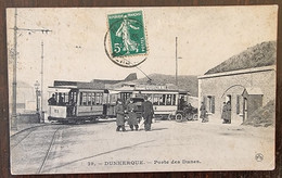 DUNKERQUE (59) Porte Des Dunes. Carte Animée Auto, Tramway - Dunkerque