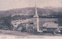 Côte Aux Fées NE, Eglise Et Vue Sur Le Chasseron (cpn 3248) - La Côte-aux-Fées