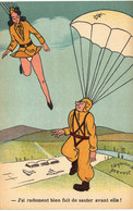 Carte POSTALE  Ancienne De PARACHUTISME - Illustrateur Raymond PREVOST - Parachutting