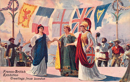 CPA Franco British Exhibition - London - Oblitéré En 1908 - France - England - GREETINGS FROM LONDON - Altri & Non Classificati