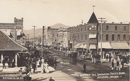 Medford Oregon, Main Street From Southern Pacific Railroad Depot, C1910s Vintage Real Photo Postcard - Otros