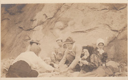 Nye Beach (near Newport) Oregon, Group At Picnic, Beach Scene, C1900s/10s Vintage Real Photo Postcard - Otros