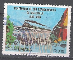 Guatemala 1983 Michel 1216 O Cote (2008) 1.00 Euro Locomotive à Vapeur Cachet Rond - Guatemala