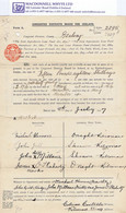 Ireland Galway Aran Islands Revenue 1917 BILL OR NOTE 3d Die Shamrock/A In Vermilion On Fisheries Loan Kilronan - Non Classés
