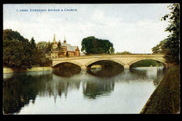 Evesham Bridge & Church 1923 Celesque - Evesham