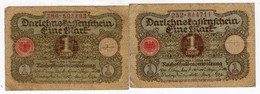 65 - ALLEMAGNE - 1 Mark - 01.03.1920  *2 Billets* - Ohne Zuordnung