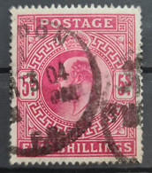 GREAT BRITAIN 1902 - Canceled - Sc# 140a - 5sh - Usati