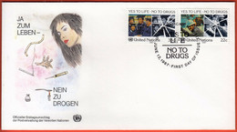 United Nations New York 1987 / Yes To Life, No To Drugs / FDC - Cartas & Documentos