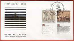 United Nations New York 1990 / Human Rights Series, French Language / FDC - Briefe U. Dokumente