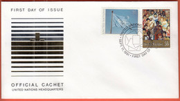 United Nations New York 1991 / Do Unto Others As You Would Have Them Do Unto You, Flag / FDC - Brieven En Documenten