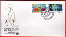 United Nations New York 1991 / Rights Of The Child / FDC - Lettres & Documents