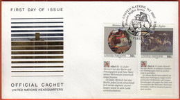 United Nations New York 1991 / Human Rights Series, German Language / FDC - Lettres & Documents