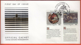 United Nations New York 1991 / Human Rights Series, French Language / FDC - Cartas & Documentos