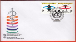 United Nations New York 1993 / Healthy Environment, WHO, Health / FDC - Lettres & Documents