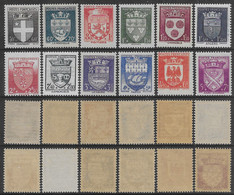 Francia France 1942 Coat Of Arms YT N.553-564 Complete Set MNH/MH */** - Neufs