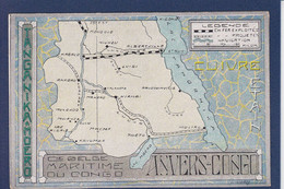 CPA Congo Belge Afrique Noire Non Circulé Maps Publicité Compagnie Belge Maritime Anvers - Congo Belge