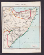 CPA Italie Colonie Afrique Noire Non Circulé Maps Carte Double Somalia - Other & Unclassified