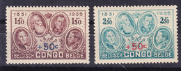 Belgian Congo, Congo Belge 1936 Mi#165-166 Mint Hinged - Ongebruikt
