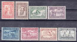 Belgian Congo, Congo Belge 1930 Mi#110-119 Mint Hinged Short Set (114 Miss) - Ongebruikt